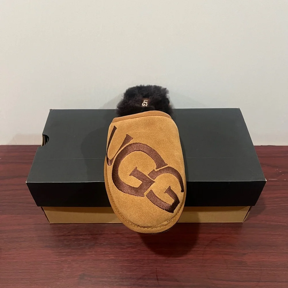 Ugg, Scuff logo Slipper, 1101324, Brown - Picture 10 of 11